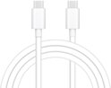 Witte Samsung USB-C naar USB-C oplaadkabel van 1,8 meter.