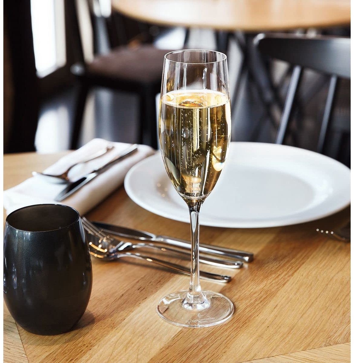 Solidchoice - Set van 6 Grote Champagnefluiten Kwarx