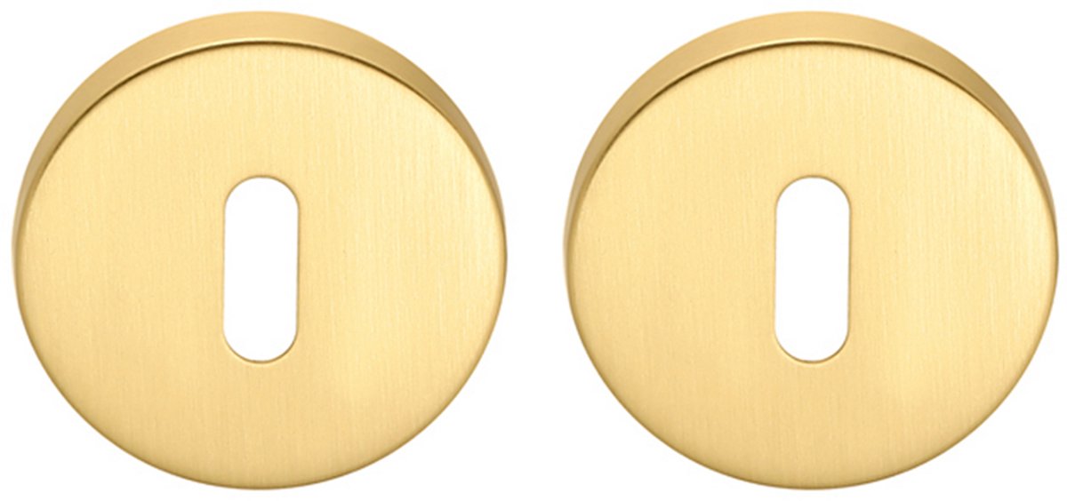 Sleutelrozet rond 54,8x8,8 mm mat goud PVD gecoat