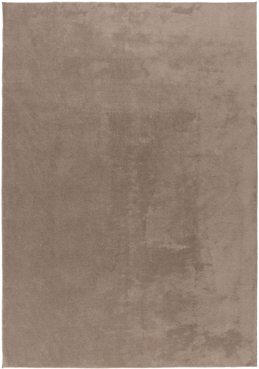 Padiro laagpolig vloerkleed 80 x 280 cm - taupe - modern effen design - geschikt voor vloerverwarming - van polyester