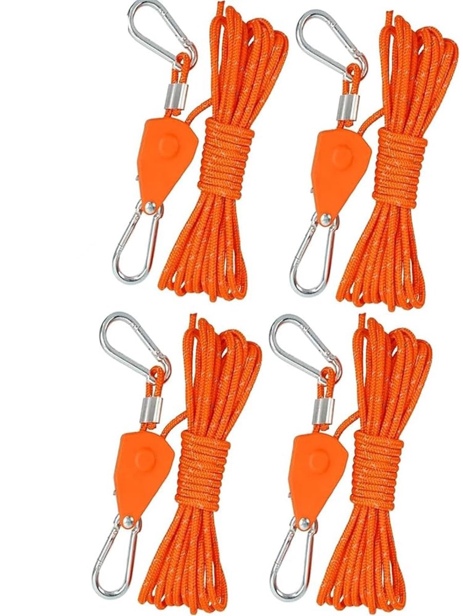 Solidchoice - 4 Stuks Reflecterende Scheerlijnen met Spanner 4mm