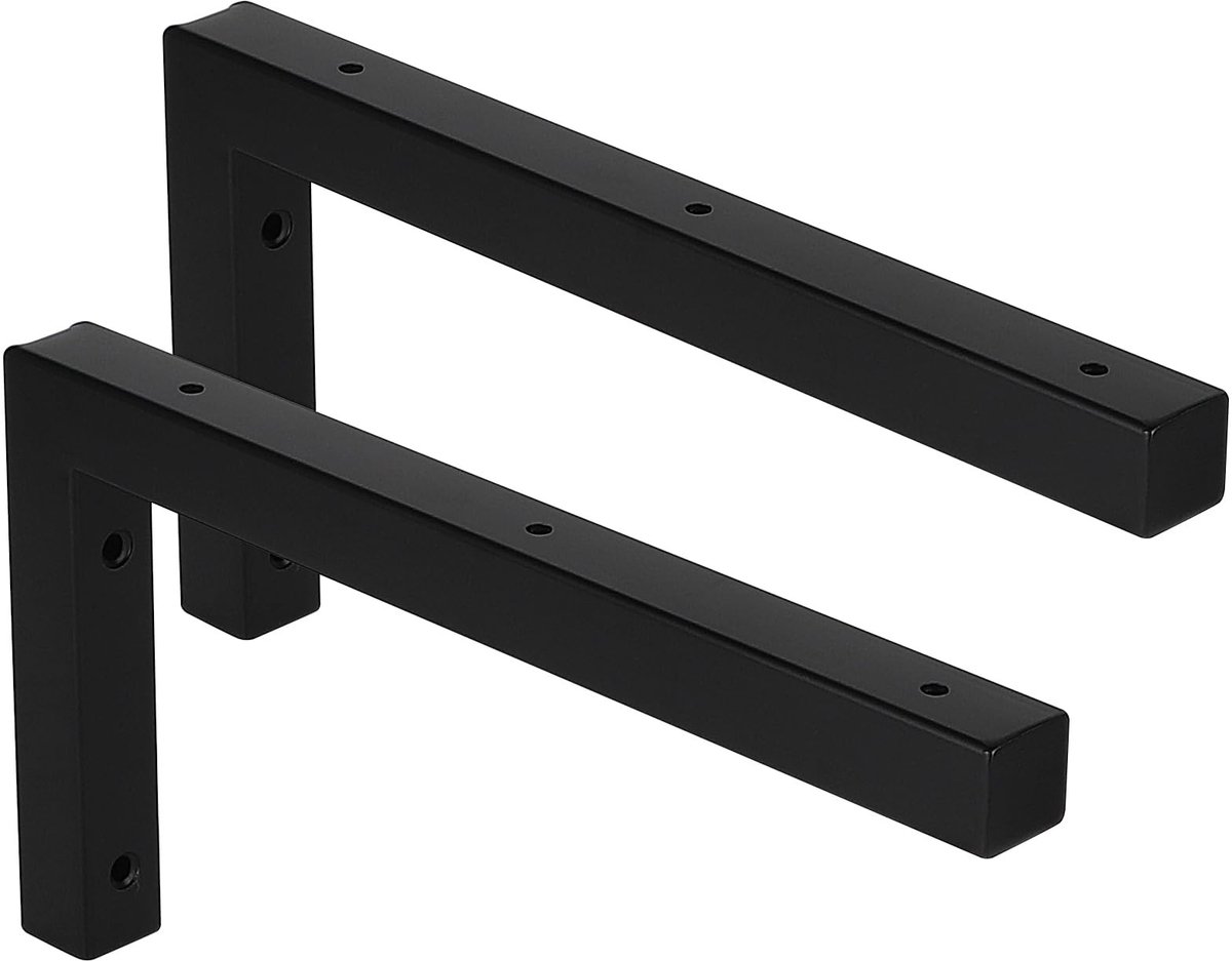 Solidchoice - Set van 2 Wandbeugels voor Wasbakken, Zwart