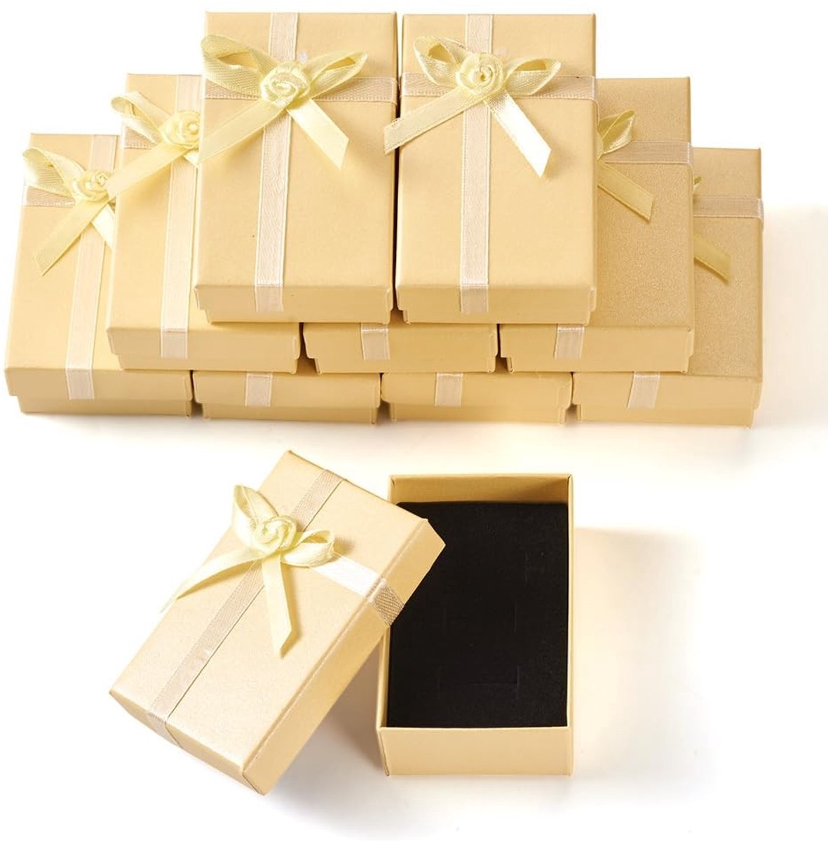 Solidchoice - 12 Stuks Papieren Sieraden Geschenkdozen met Strik