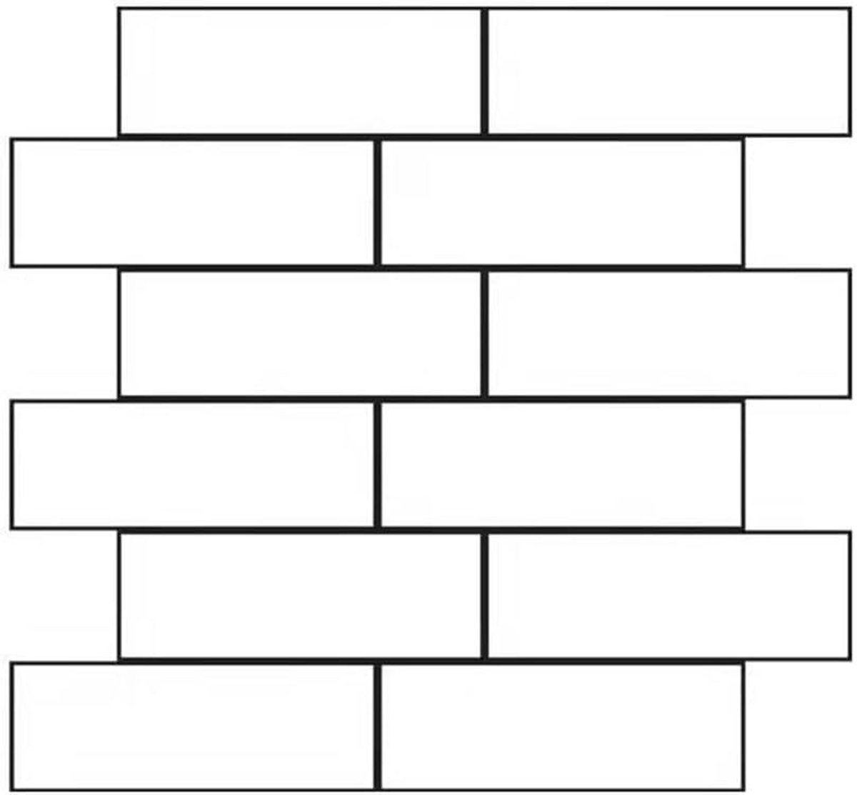 10 stuks bakstenen tegelstickers - 30 x 30 cm zelfklevende wandtegels 3 mm dik baksteenbehang - 3D bakstenen wandpanelen pel-en-plak metrotegel backsplash - waterdicht metselwerk voor keuken - badkamer