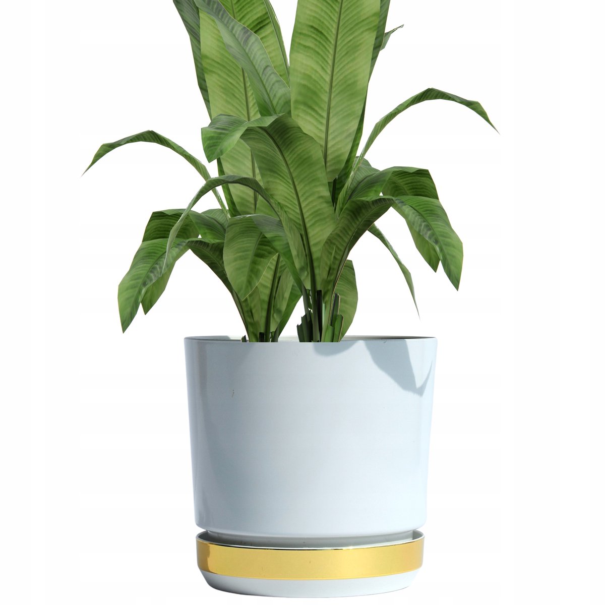 Merkloze Duo Pot Wit met Gouden Rand - 18.5 cm - Hoogglans
