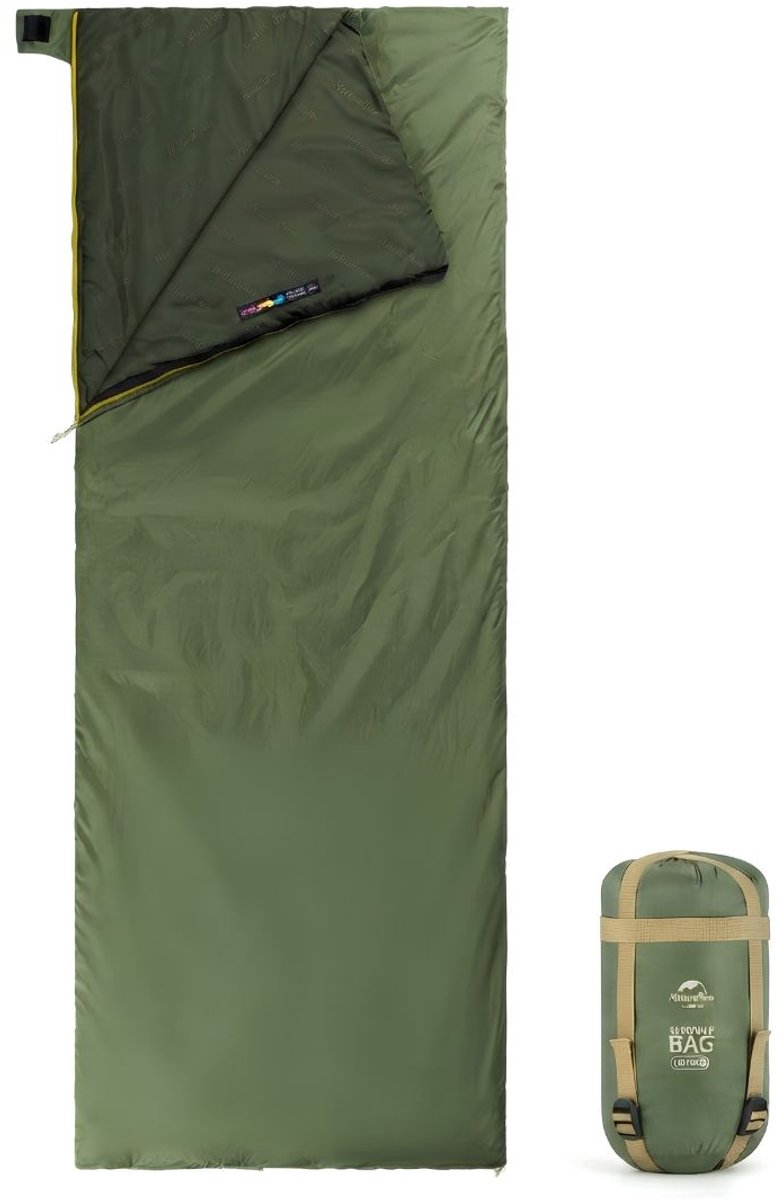 JCP® Slaapzak - Slaapzakken voor Volwassenen - Ideaal voor Kamperen & Outdoor Survival - Groen - 190cm x 75cm x 8cm
