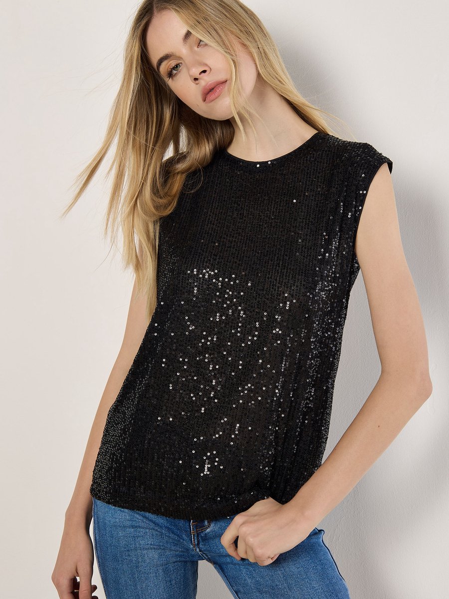 Sleeveless Sequin Top