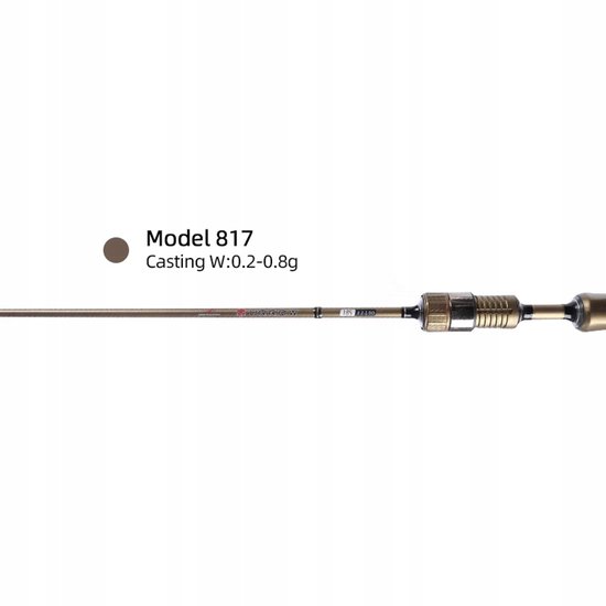Merkloze Ultra Light Spin Hengel 185cm 0.2-0.8g voor Baars — afbeelding 2