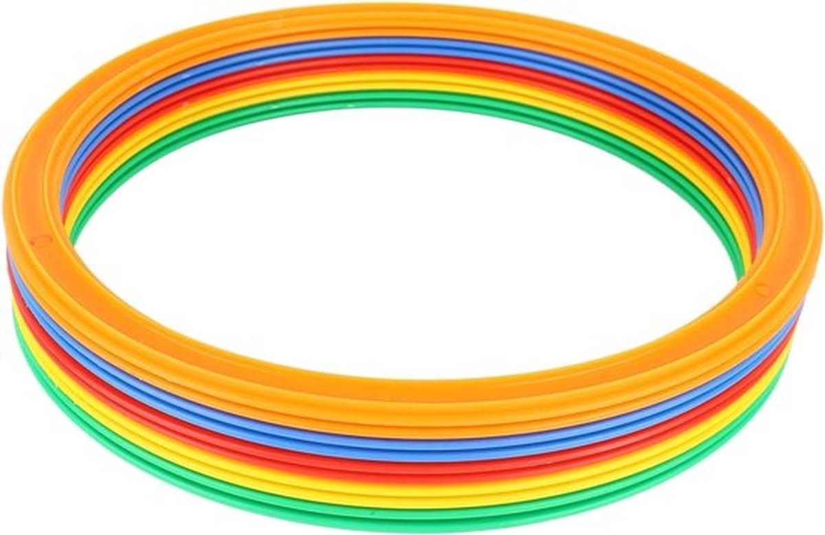 Set van 10 Kinder Sport Snelheidsringen met 10 Gespen voor Buitenactiviteiten, 28 cm, Speelgoed voor Actieve Kinderen