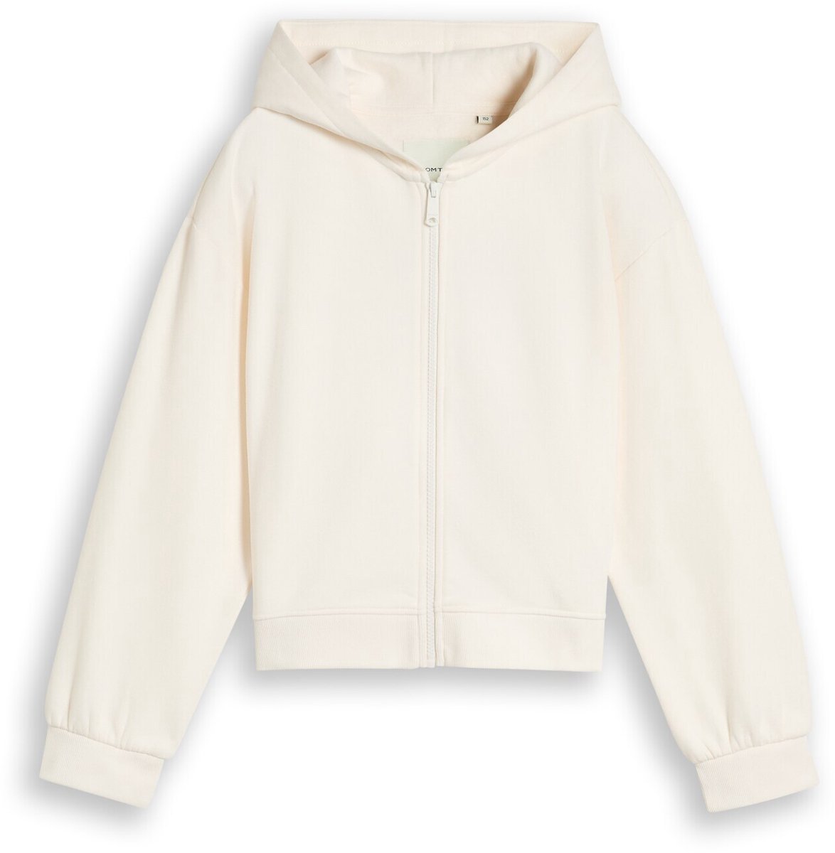 Tom Tailor - Oversized hoodie met print op de rug - Maat 140 - Gardenia White
