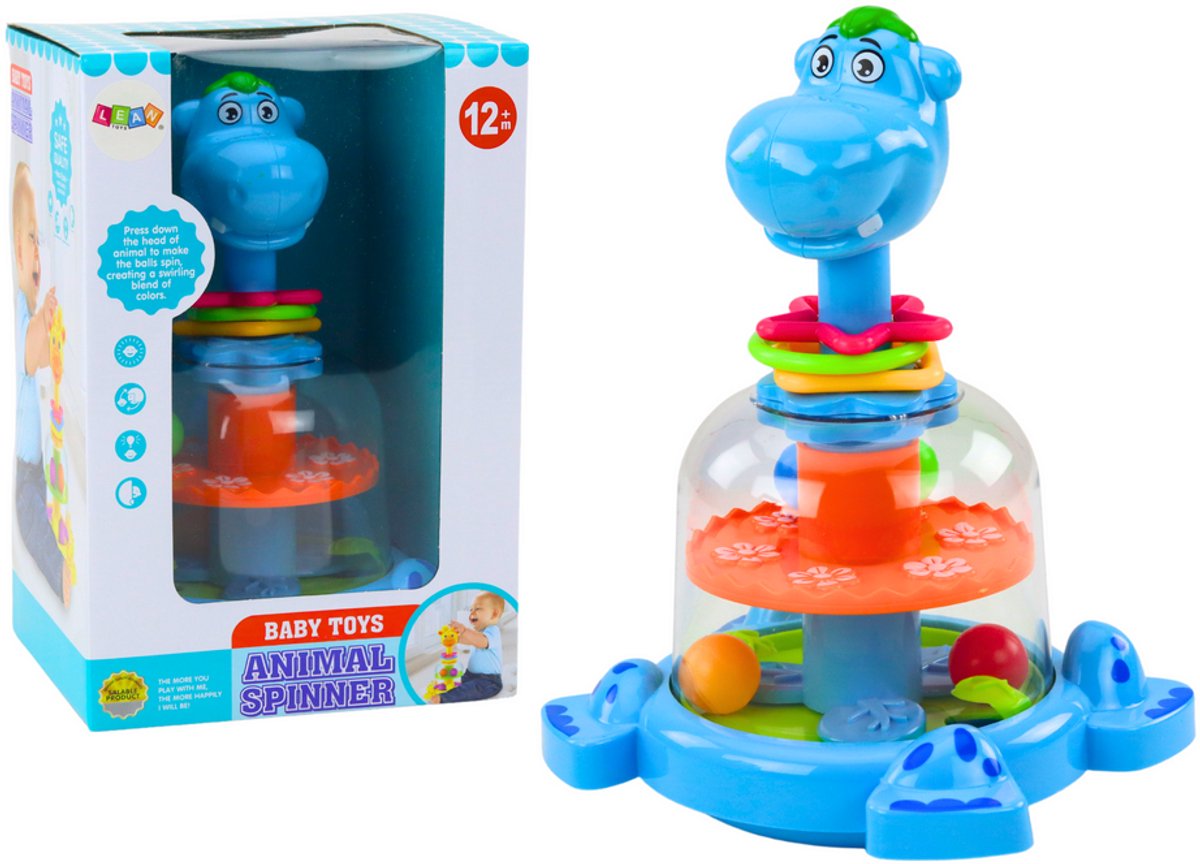 Nijlpaard Tol Met Ballen Voor Baby's Blauw