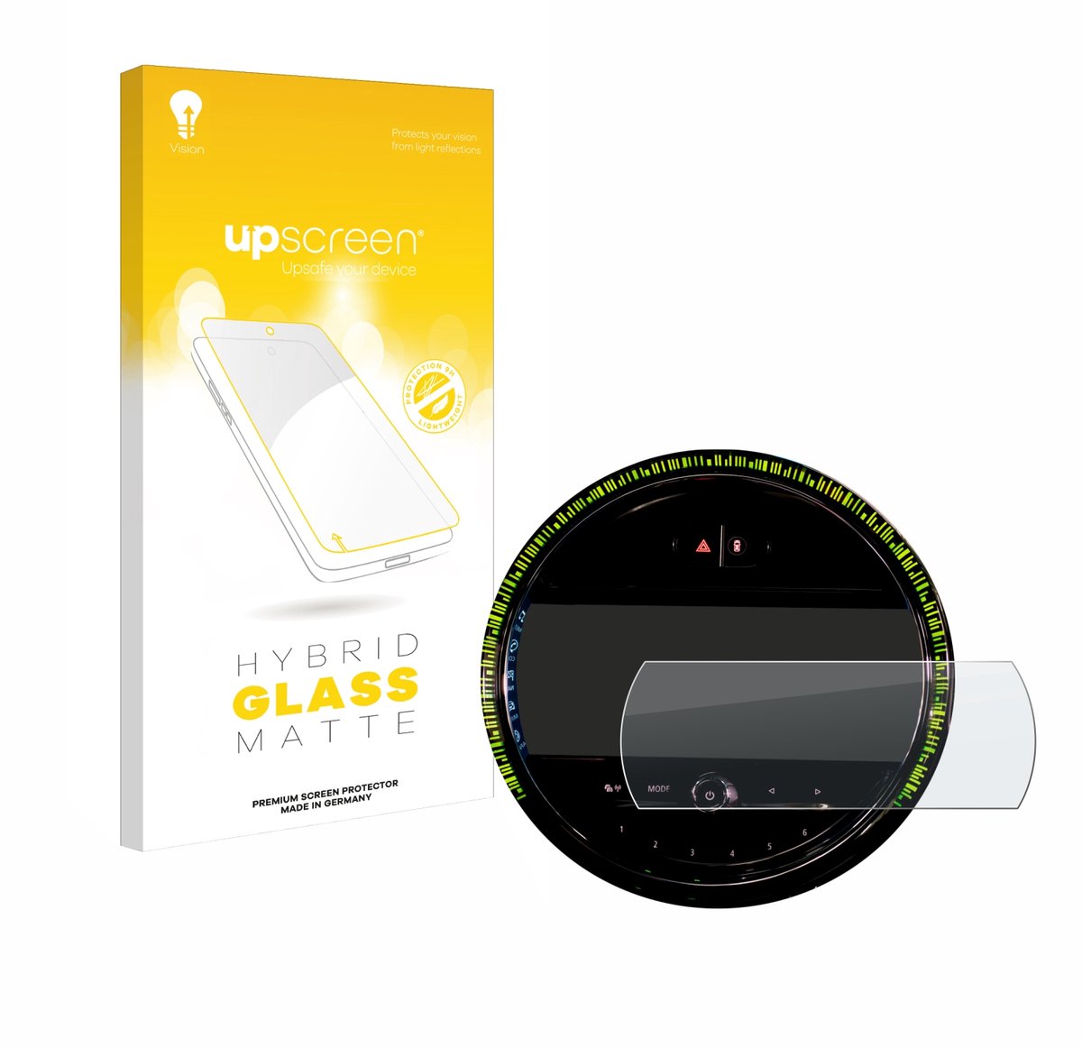 upscreen - Screenprotector voor Mini Cooper 2021 Infotainment System 8.8" - Folie Beschermfolie Beschermglas matte