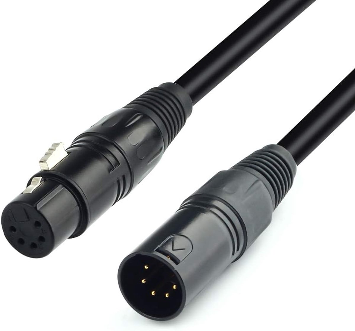 DMX-512 XLR 5 Pin Male to XLR 5 Pin Female DMX Lighting Cable (10 Feet/3M) - ShopVlot