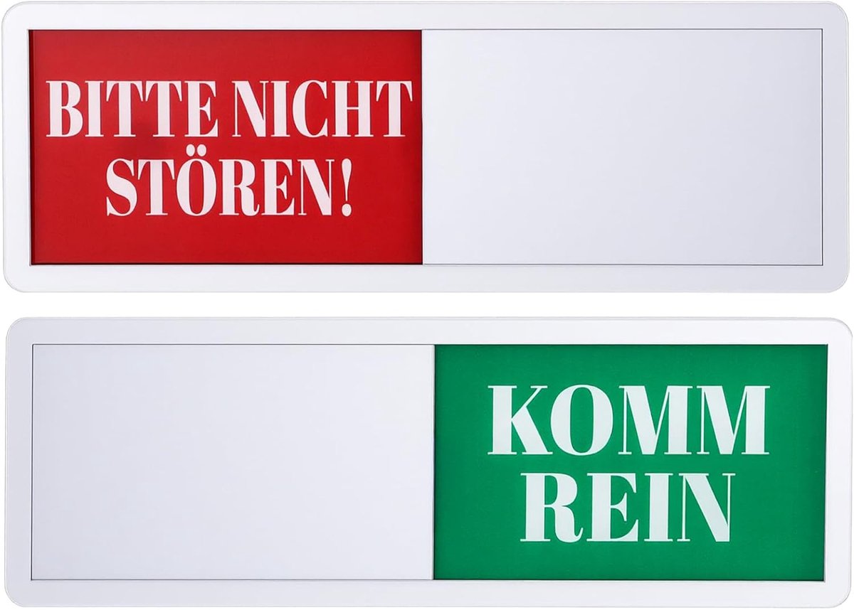 1 stuk niet storen bord met schuif Gelieve niet storen - klop schuiffunctie - keerbord - lijm en magneetfuncties