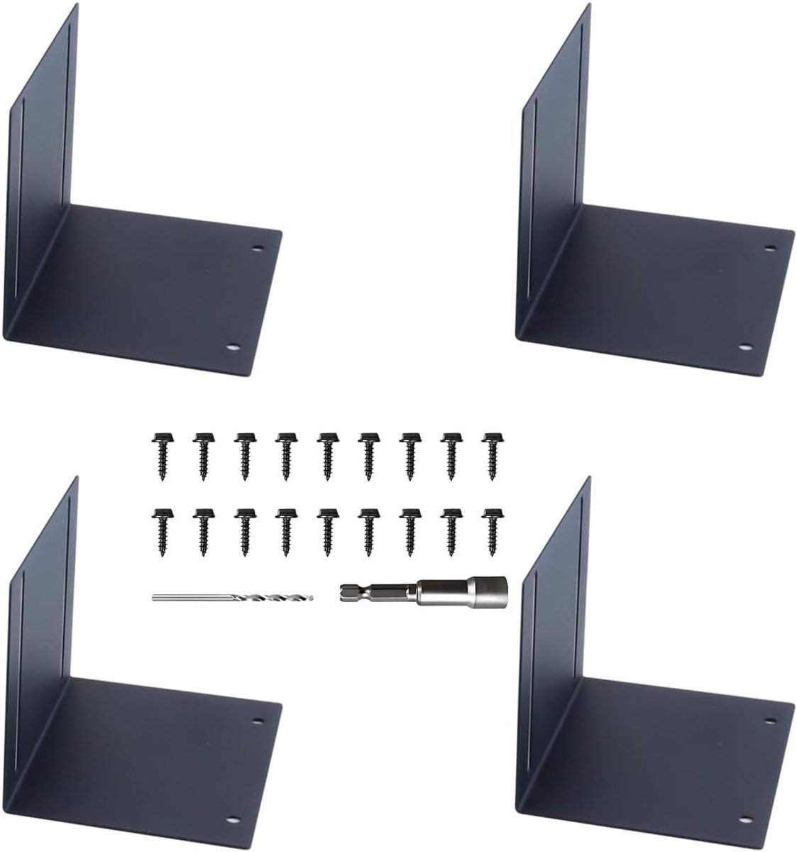 Stainless steel post guard, adjustable (range 3.3-6 inches) protective bracket for wooden mailboxes, pergolas - ShopVlot