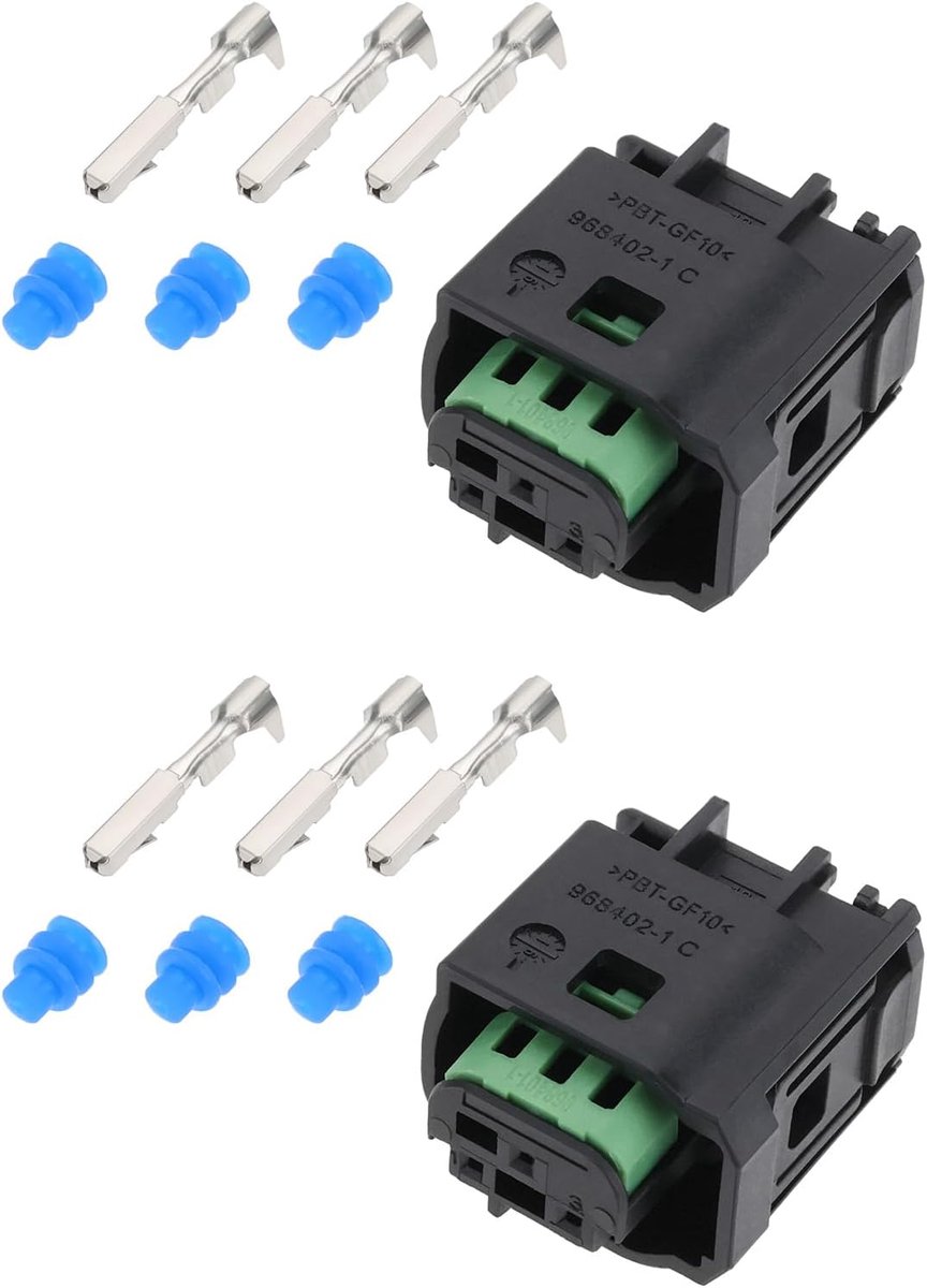 Connector Set - Auto Stekkers - Signaal Verbinding - Waterdicht Ontwerp - 2 Sets - Zwart