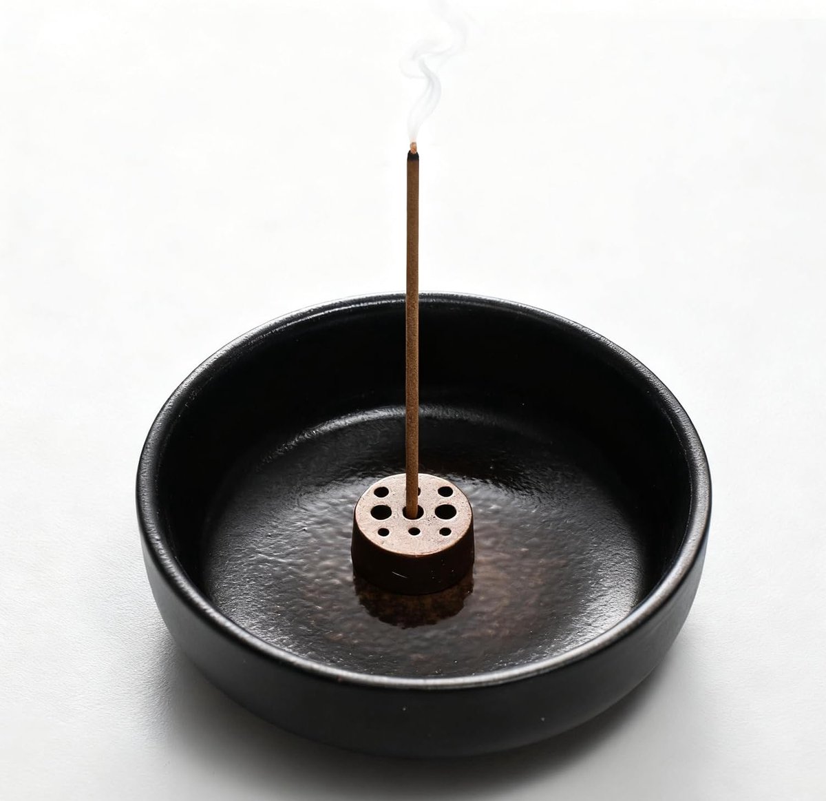 Urban Nest Ceramic Incense Burner - Handmade Incense Burner for Incense Sticks and Cones (Colored Enamel, 9×9×2cm) - ShopVlot