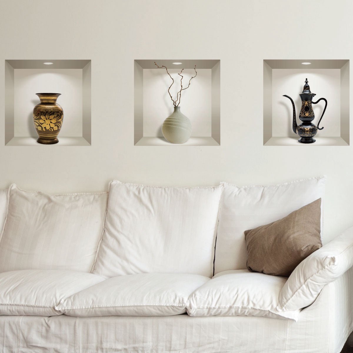 Ambiance Sticker 3D-stickers van antieke decoratieve objecten, 40 x 120 cm Multi color