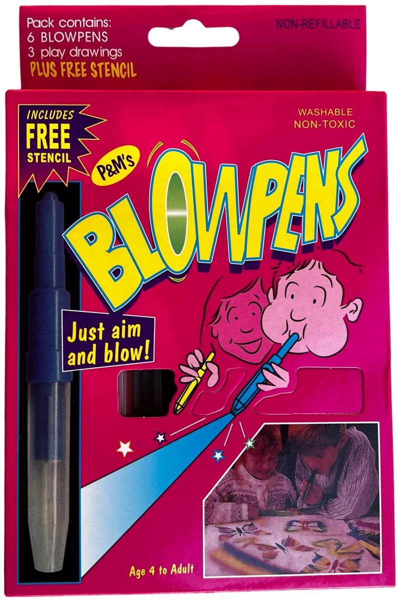 Solidchoice - Set van 6 Blow Pennen in Assortiment Kleuren