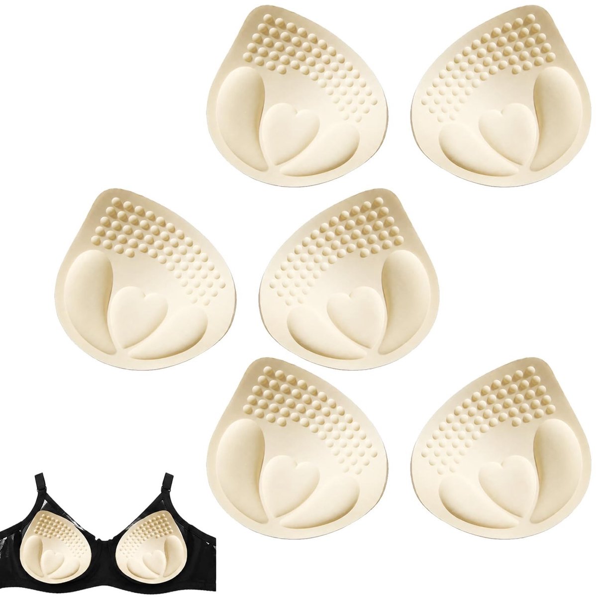 Solidchoice - 3 Pairs Verwijderbare BH Pads voor Sport en Zwemkleding