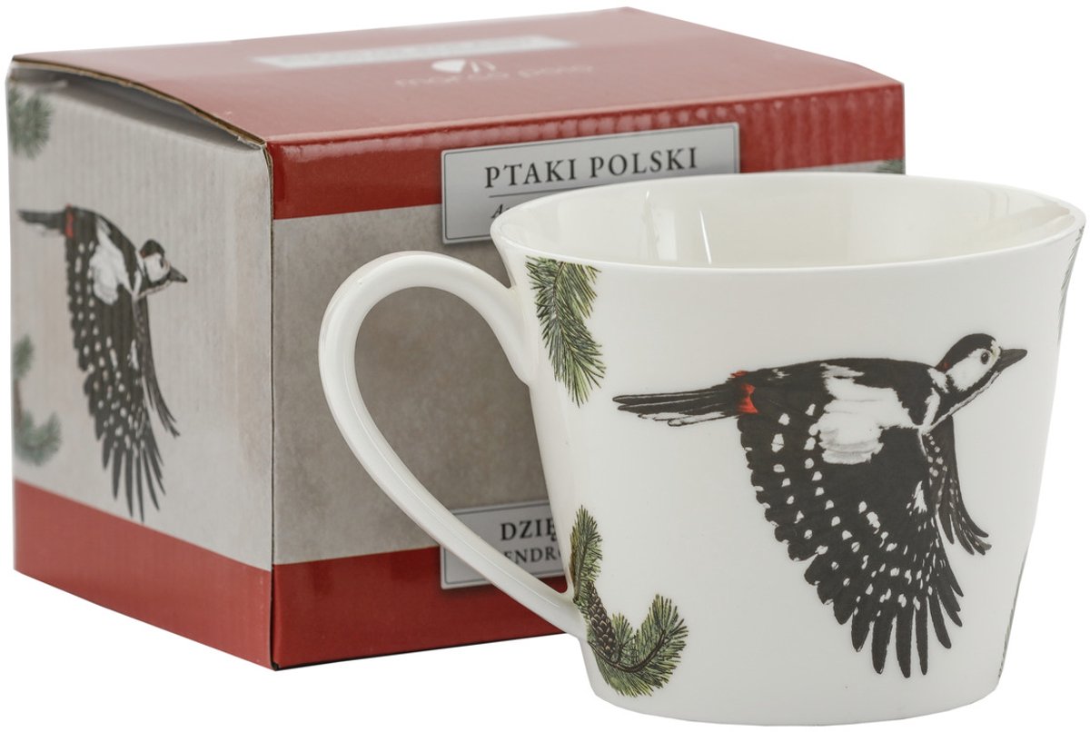 Grote Mok 'Grote Bonte Specht' - 400ml Porselein