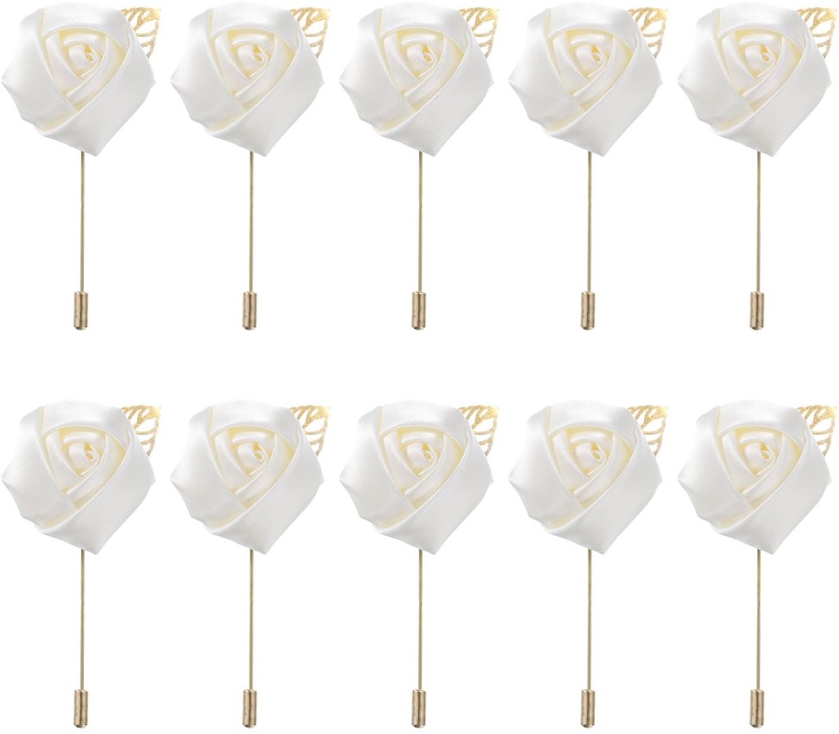 Solidchoice - 10 Roze Boutonnieres voor Bruidegom en Gasten, Elegante Huwelijksdecoratie