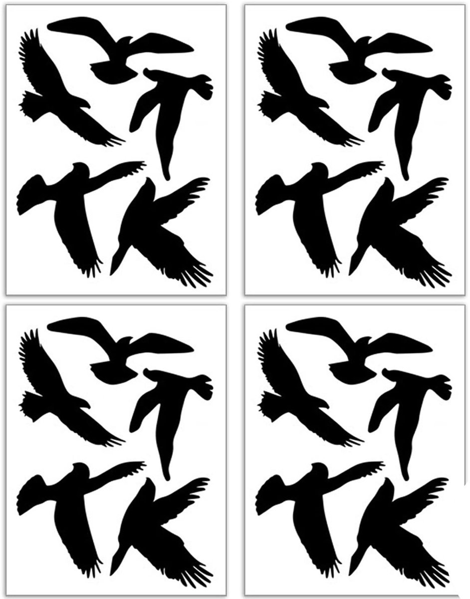Solidchoice - Anti-Collision Raamstickers - Vogels voor Raambescherming - Voor binnen en buiten - Perfecte bescherming - Voor ramen - Hoge kwaliteit -...