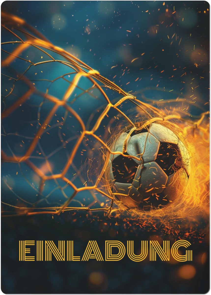 Solidchoice - 12 Uitnodigingskaarten Voetbal voor Kinderfeest