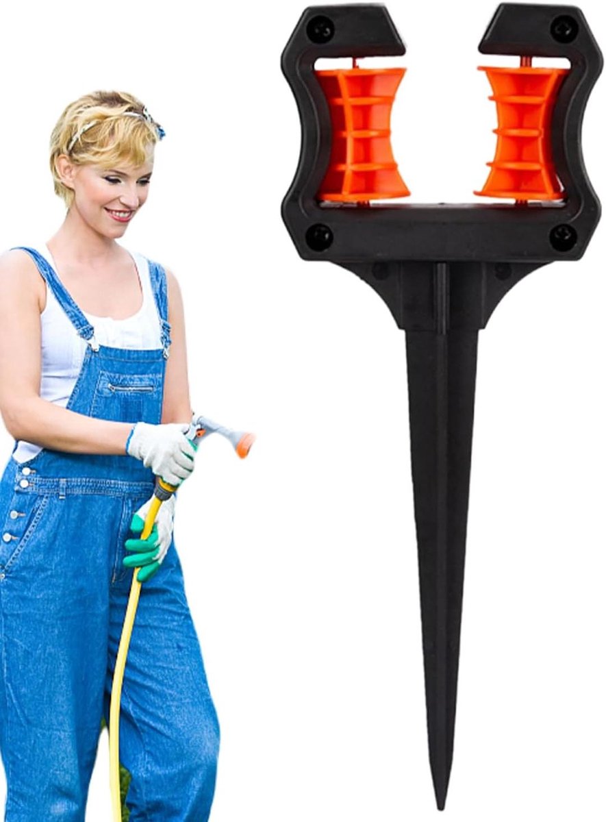 Tuinslanggeleider - Slanghouder - Tuinieren - Roestvrije constructie - 34 x 117 cm - Niet gespecificeerd