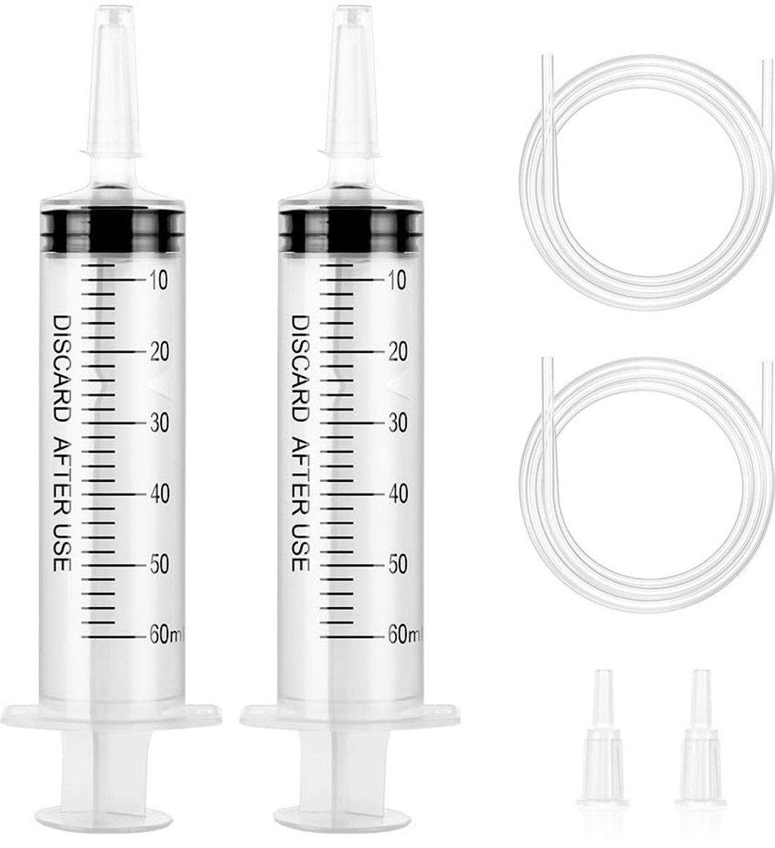 Solidchoice - Naaldloze Plastic Spuiten 60ml voor Veilig Vloeistofgebruik