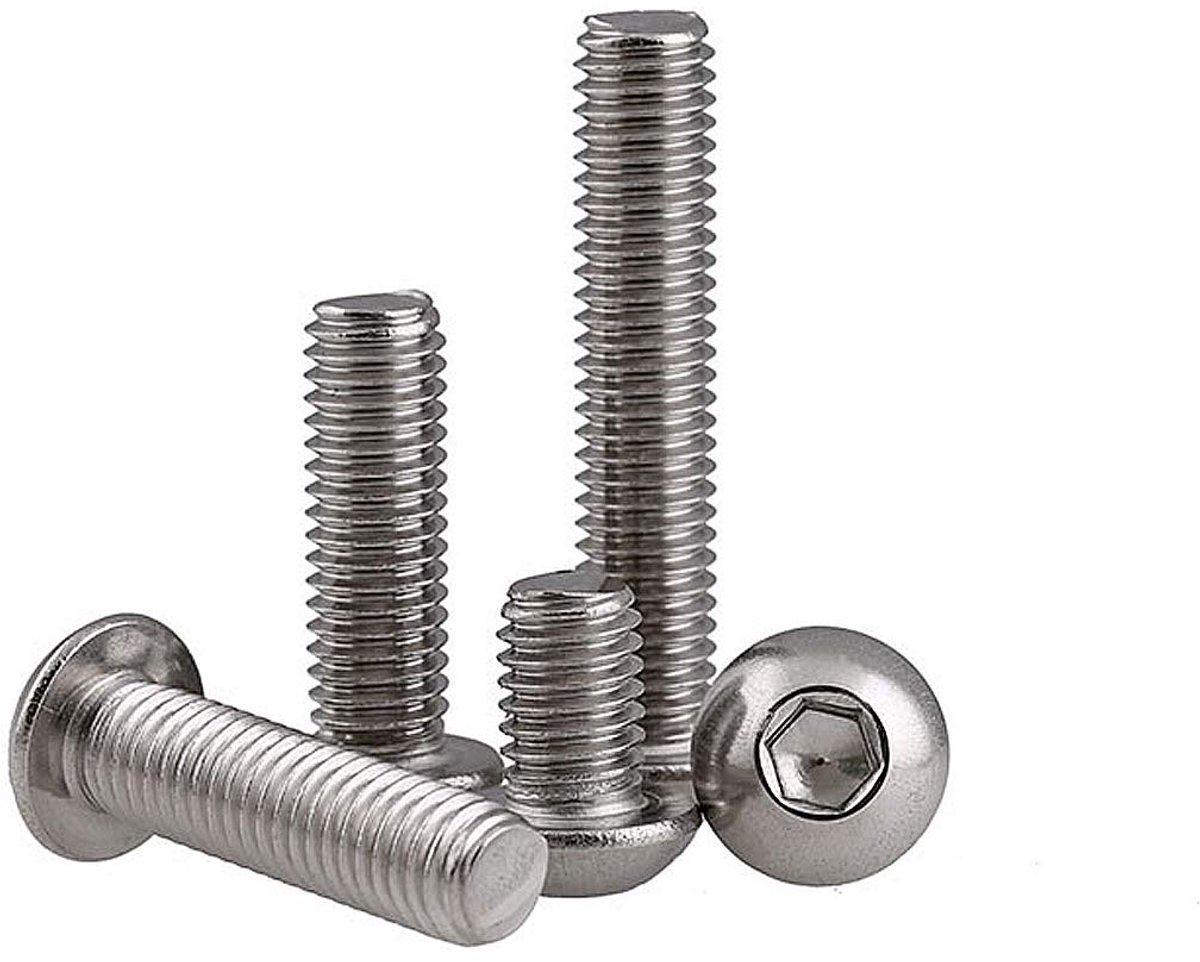 Solidchoice - Set van 30 Roestvrijstalen Machine Schroeven M6×8mm