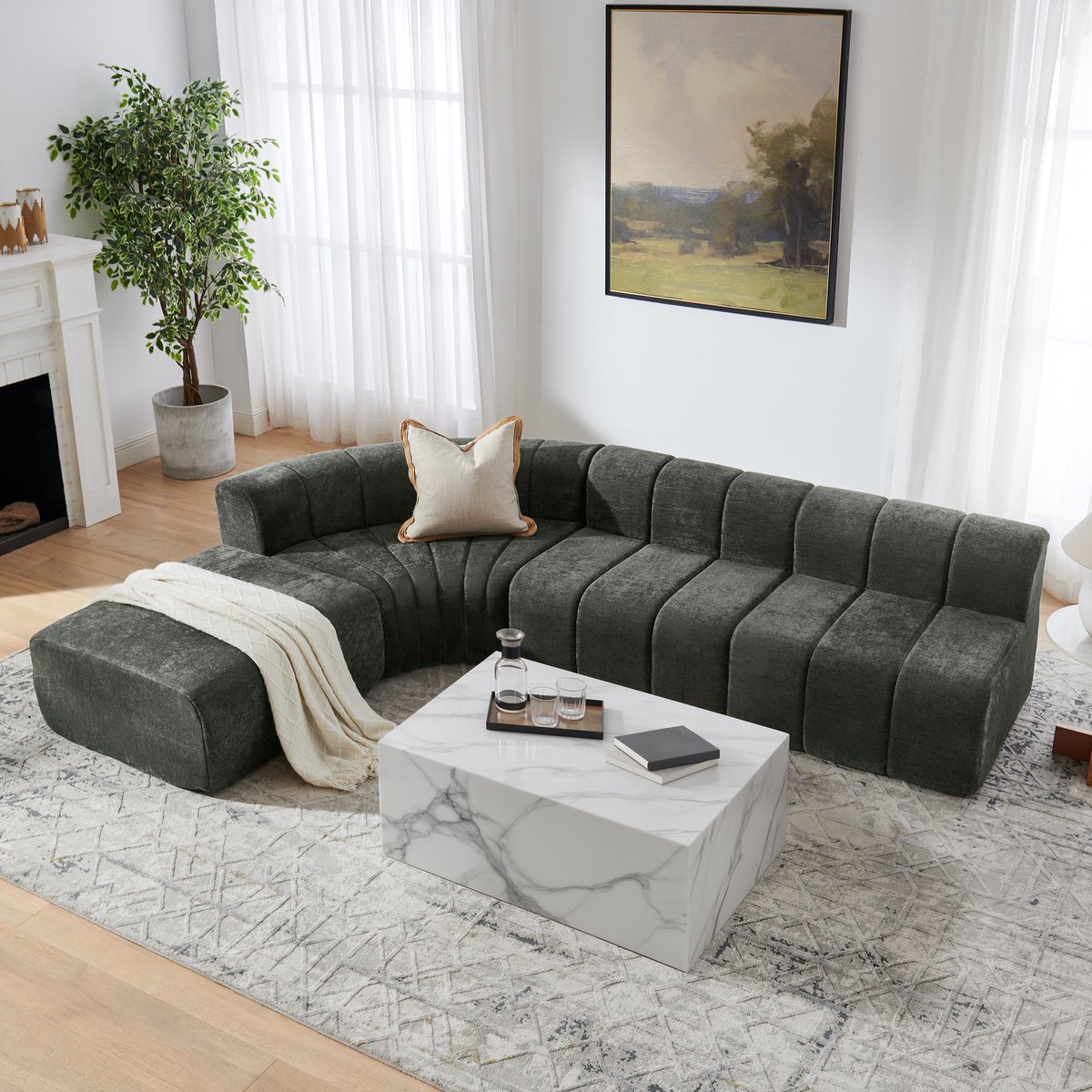 Ontspanning en Comfort in Eén Stoel - Compressie-hoekbank met Hoogwaardige Füllung - 23x22x106 cm, Zwart