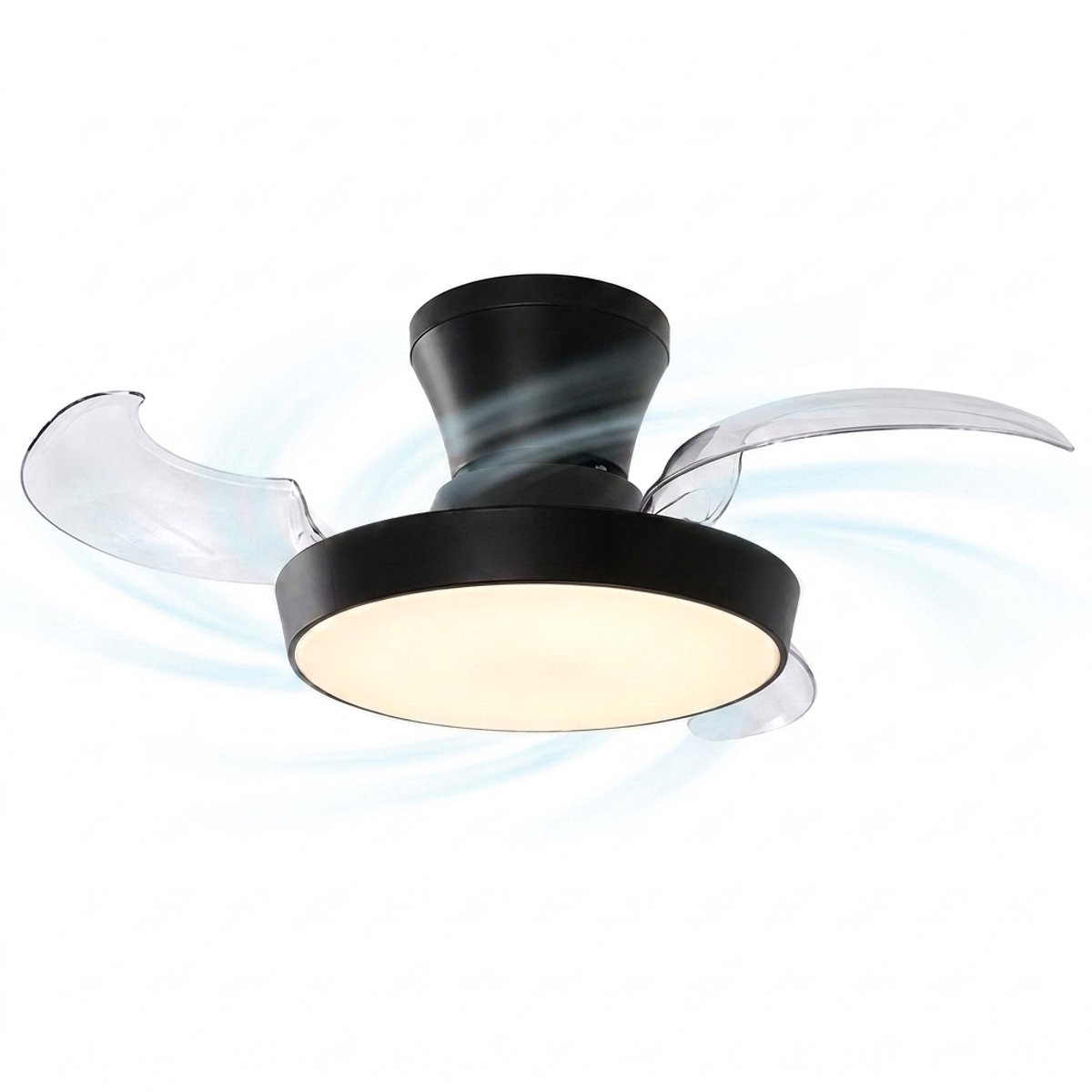 Evolar Plafondventilator met Verlichting - 71 cm -Stille Plafondlamp met Ventilator - Dimbaar Warm Wit Licht (LED) - EVO-CF3050BW