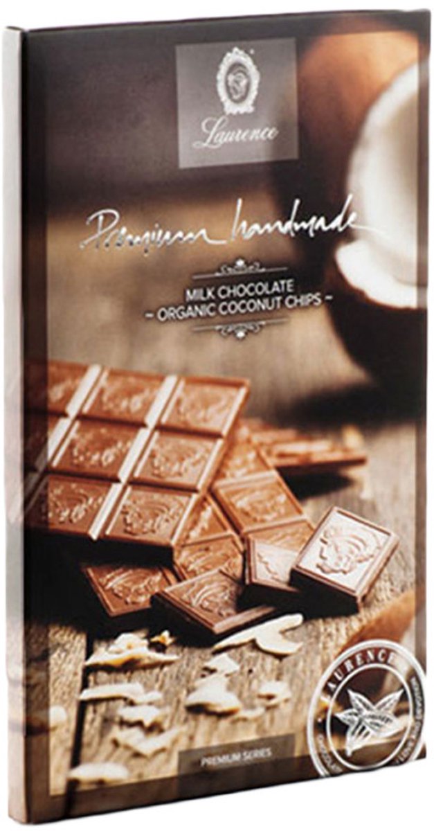 Melkchocolade met kokosschilfers Laurence, 80gr
