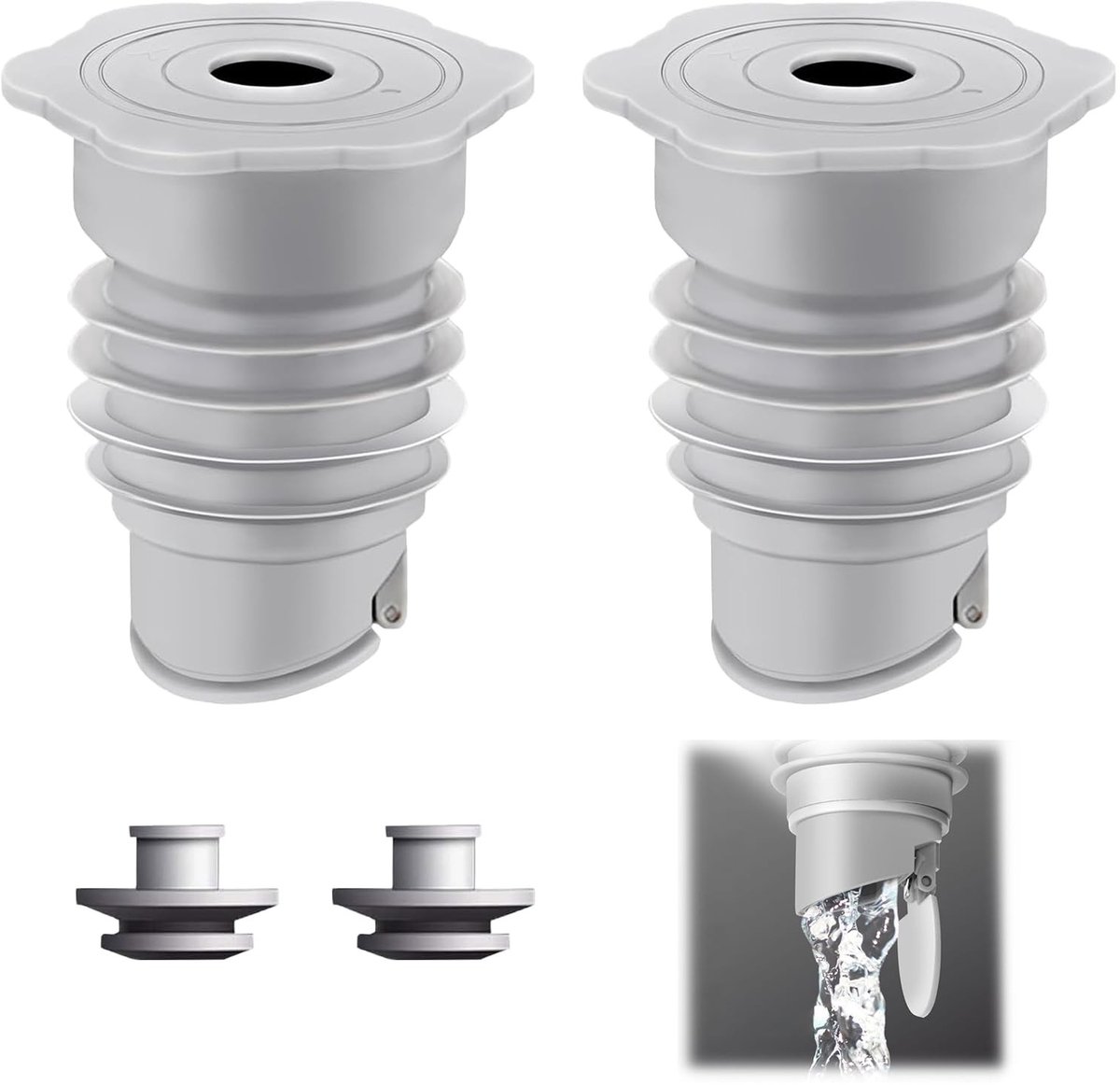 Solidchoice - 2 Stuks Silicone Afvoerstoppers voor Wasmachines