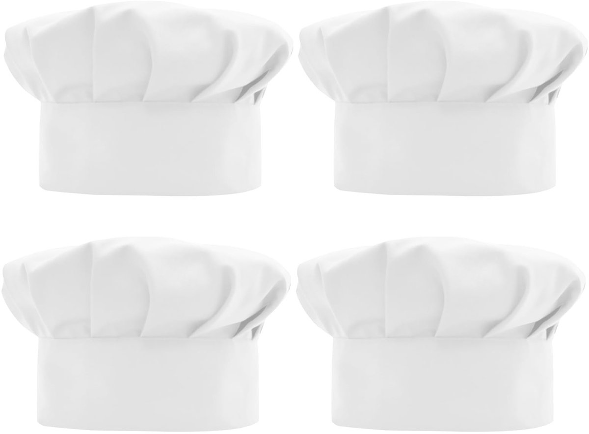 Solidchoice - Kinderschort met Witte Katoenen Chefsmuts voor Bak- en Kookfeestjes