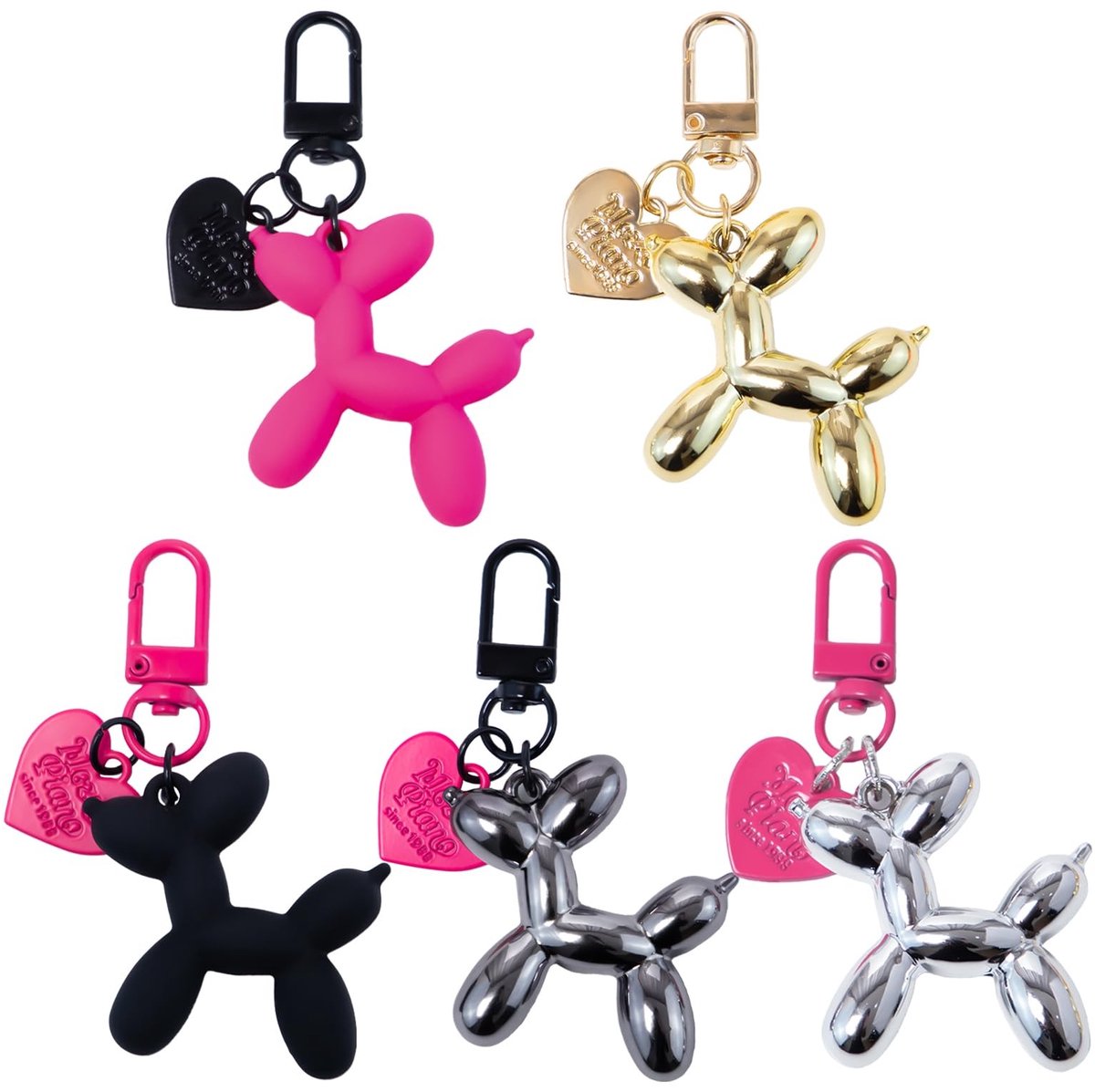 Solidchoice - 5 Stuks Ballonvormige Hondensleutelhangers - Perfect Cadeau voor Dierenliefhebbers