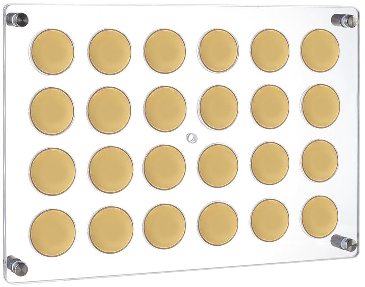 Solidchoice - Casino Chip Display Houder voor 24 Chips - Wandmontage Acryl