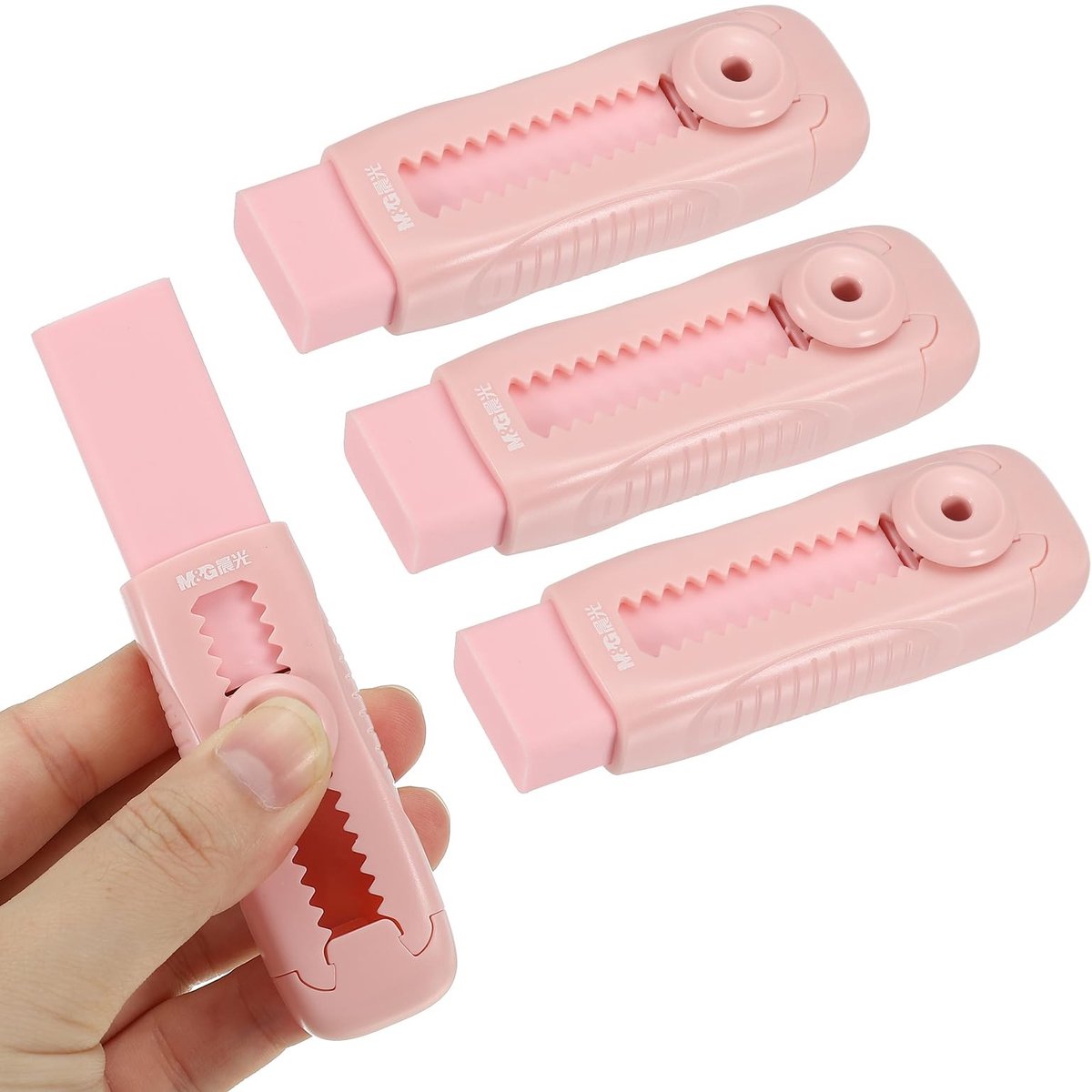 Solidchoice - Set van 4 Schattige Roze Gum voor Potlood