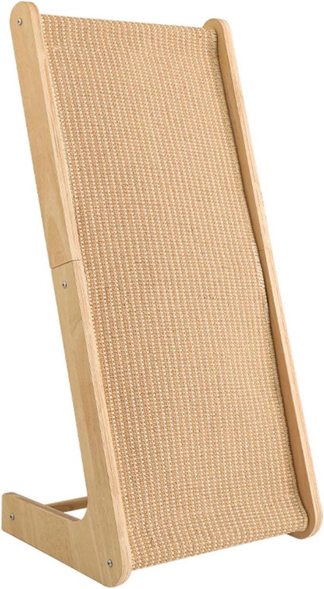 Krabplank voor Katten - Krabhelling Sisal - Meubels Beschermen - 2-in-1 Gebruik - 69 cm Hoog - Naturel