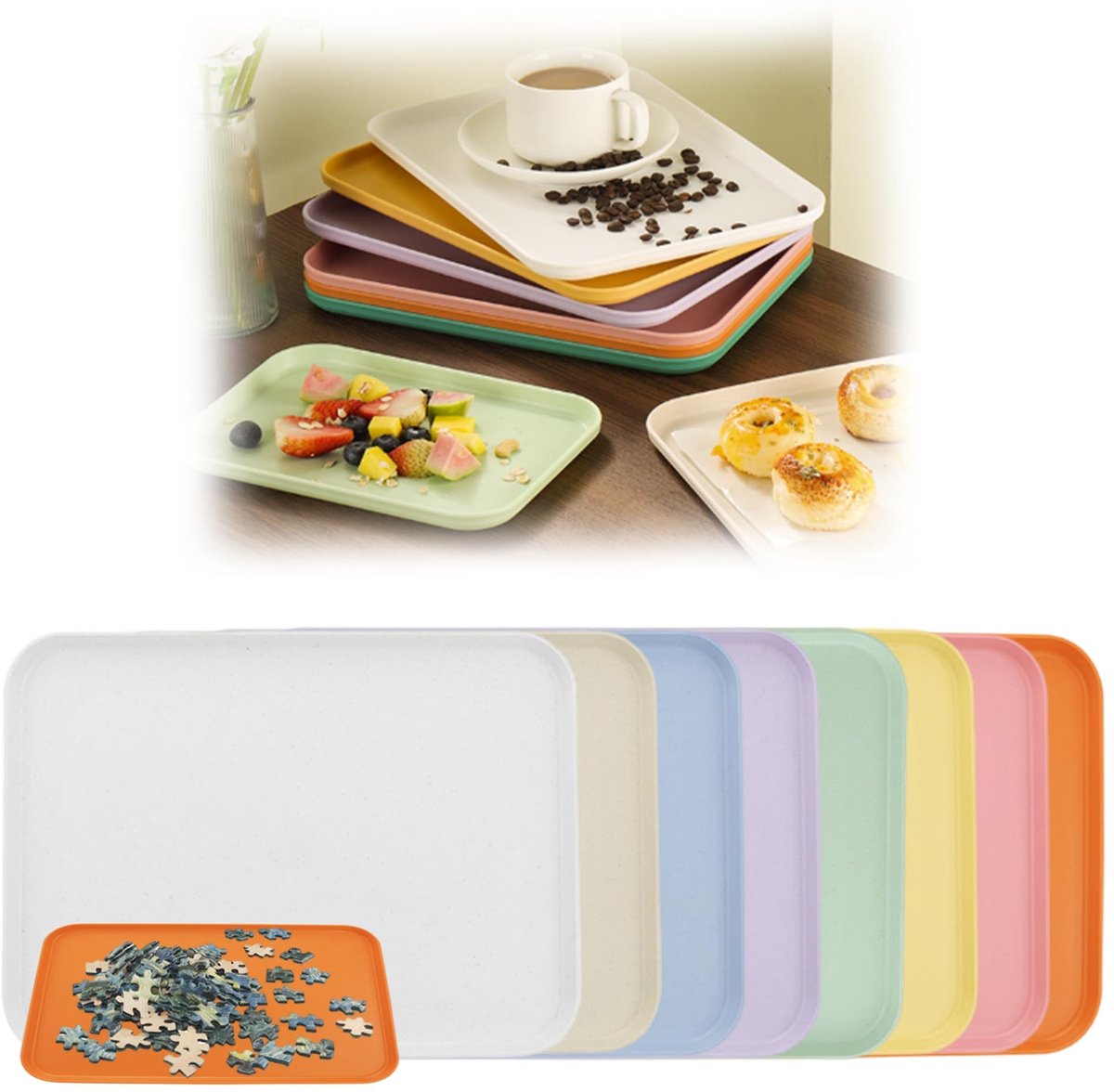 Solidchoice - Set van 8 Puzzel Sorteerplaten voor Efficiënte Opslag