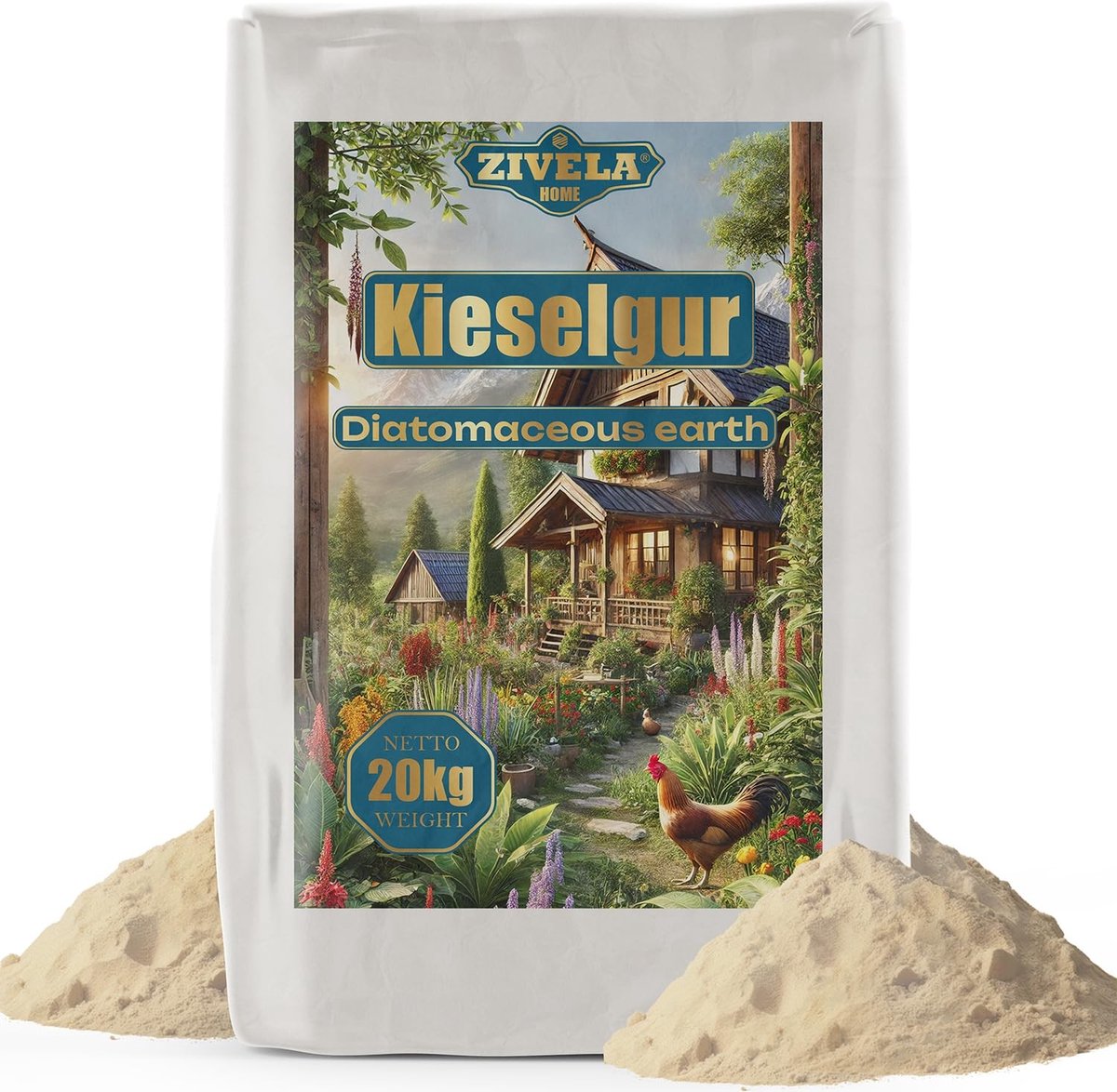Solidchoice - Kiezelgoer voor Kippen, 20 kg Natuurlijke Ongediertebestrijding
