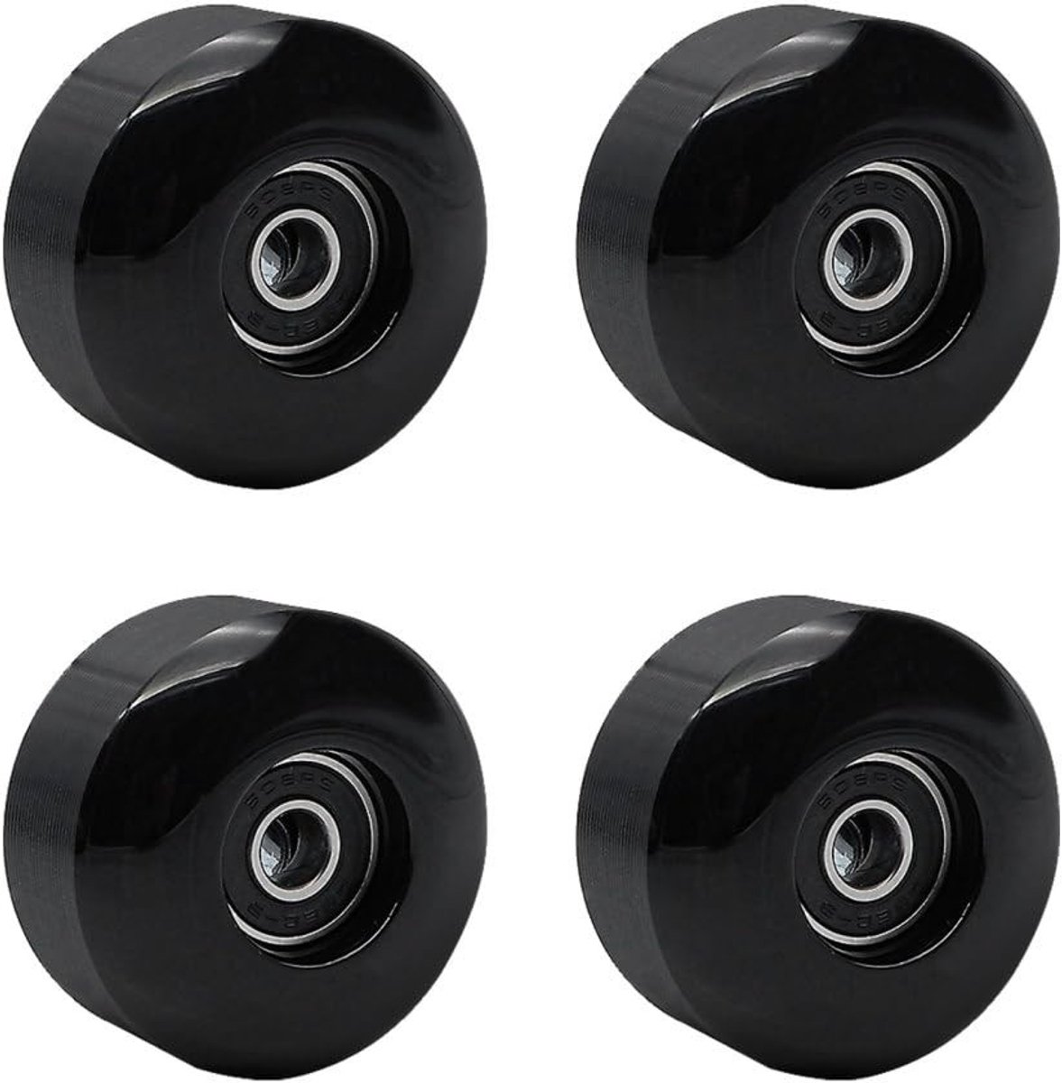 Solidchoice - Skateboardwielen 4 Stuks 52 mm 95A Cruisewielen met Lagers - Ideaal voor Diverse Ondergronden