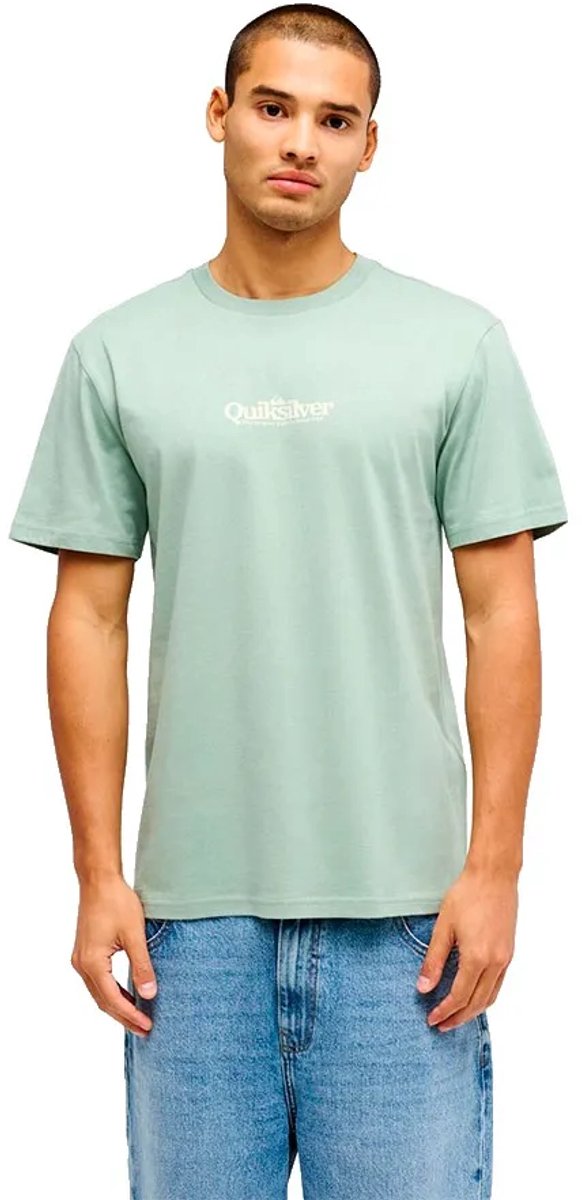 Quiksilver Fineline T-shirt Met Korte Mouwen M Man Groen