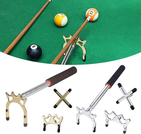 Solidchoice - Retractable Billiard Cue Bridge met 3 Verwisselbare Koppen — afbeelding 4
