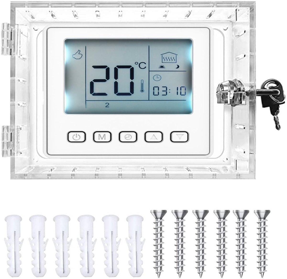 Solidchoice - Universele Thermostaat Lock Box met Sleutel voor Bescherming