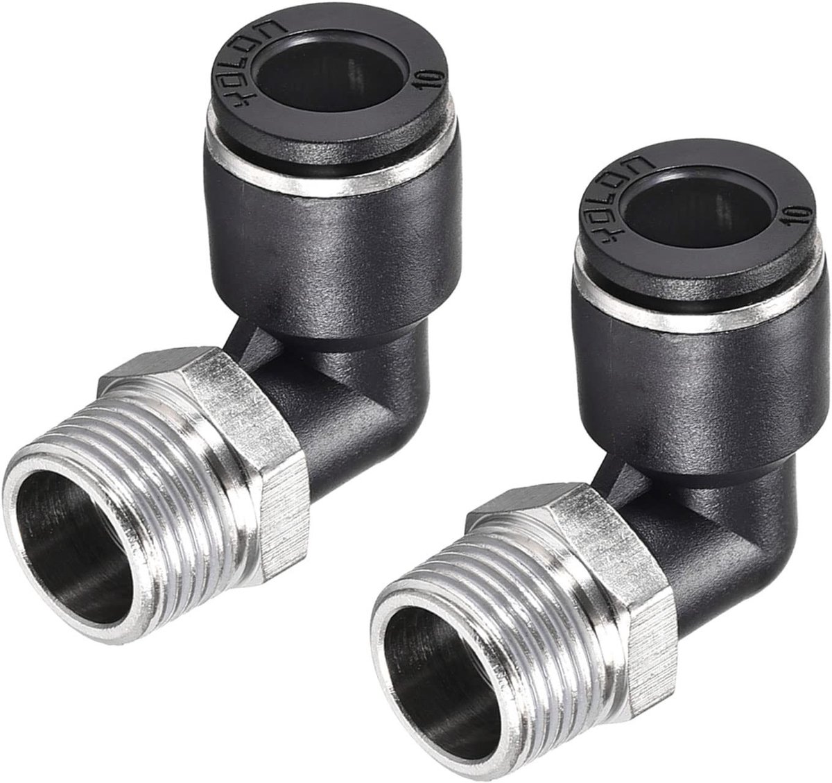 Solidchoice - 2 Pack 90 Graden Elleboog Push Luchtslangfittingen