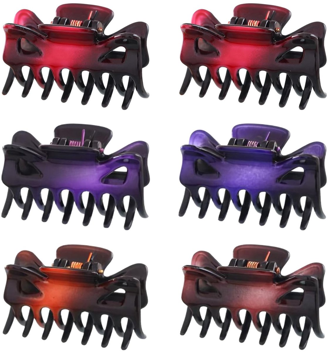 Solidchoice - Set van 6 Mini Plastic Haarclips voor Vrouwen