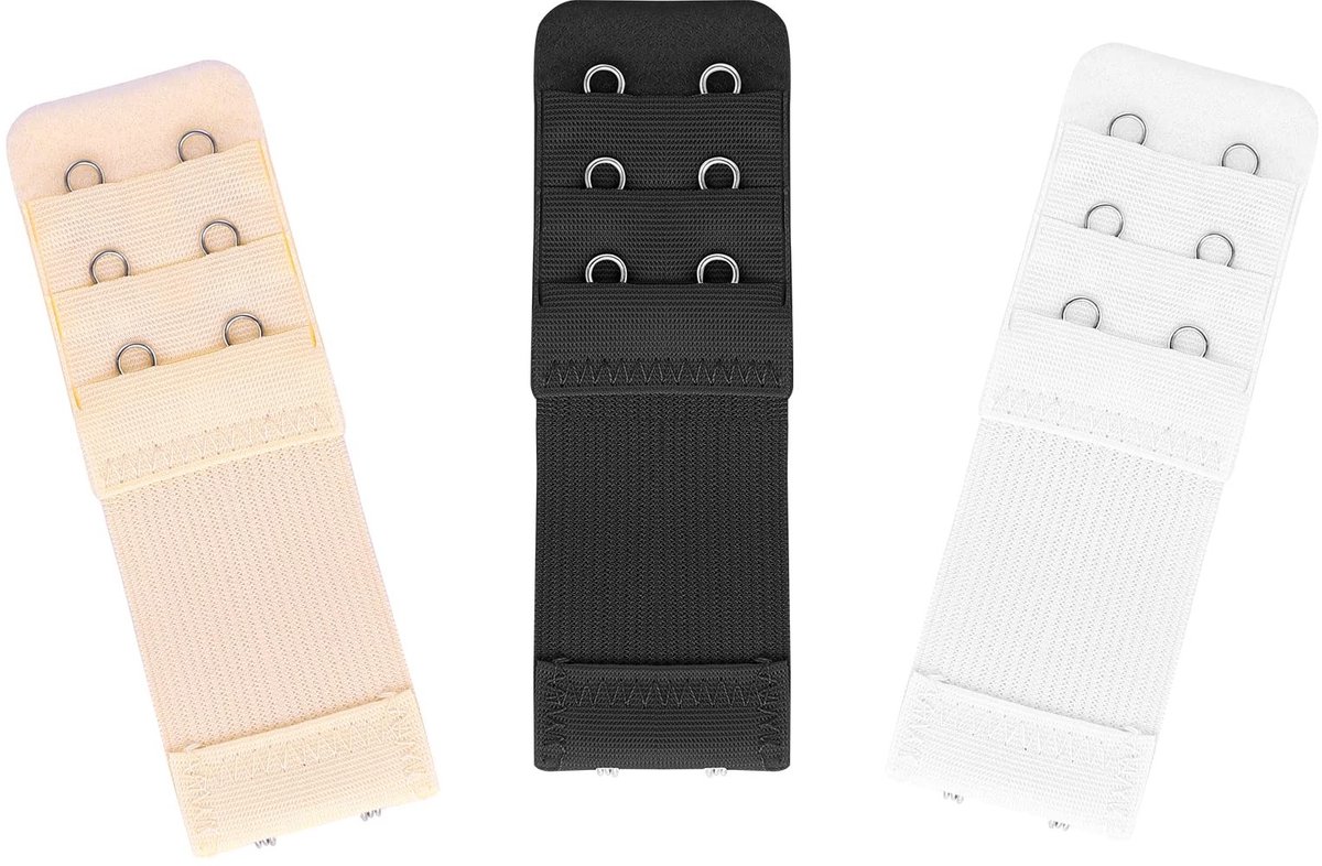 Solidchoice - Set van 3 Bra Extenders voor Vrouwen met 2 Haakjes