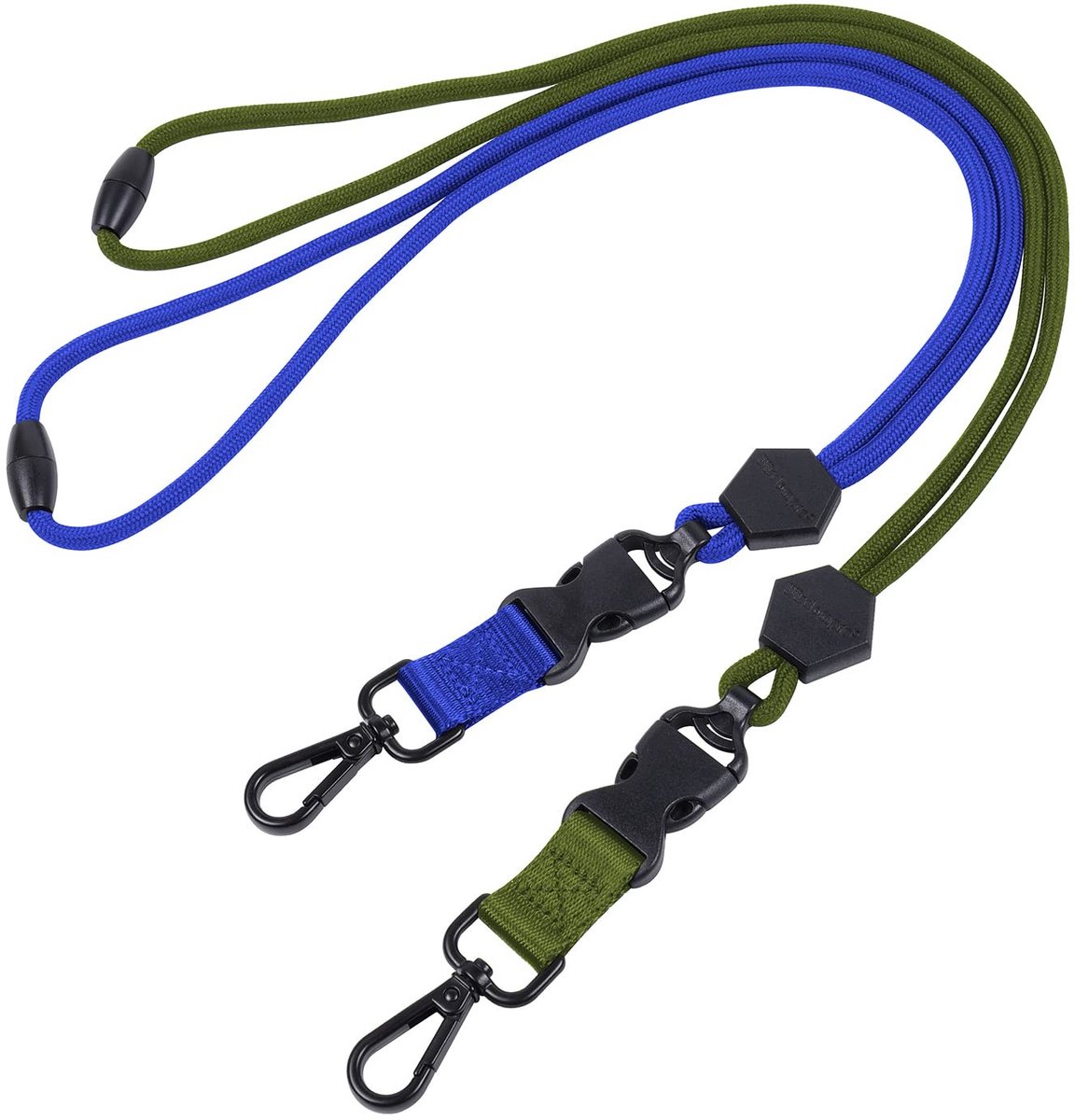 Solidchoice - 2-Pack Stevige Lanyards met Veiligheidsclip voor ID en Sleutels
